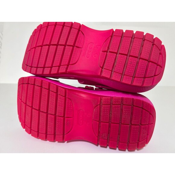 Crocs Women's size 8 Classic Mega Crush Sandals Juice Pink Thick Soled Platform - Picture 5 of 14